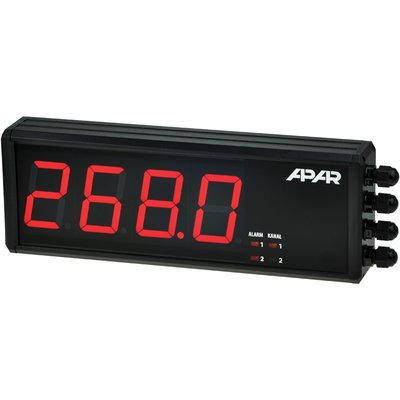 Wyświetlacz dwukanałowy, 230 V AC, wyjścia 2xP, 4-20 mA, RS485, AR751